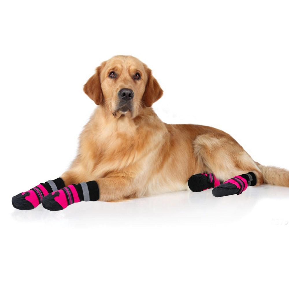 4pcs Waterproof Winter Pet Dog Shoes Anti slip