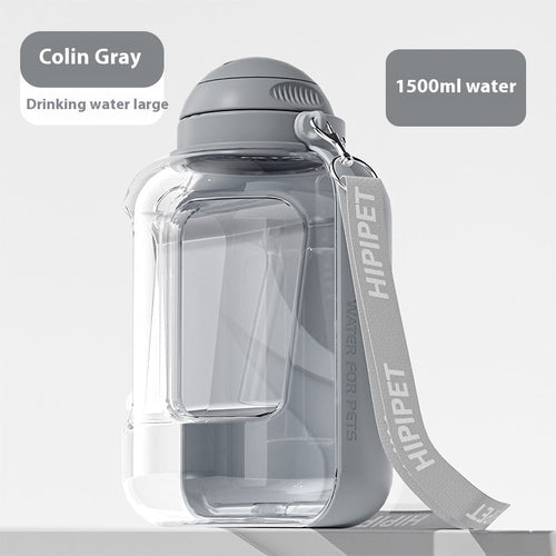 2 In 1 Dog Large Capacity Pets Out Drinking Pot Cat Water Dispenser