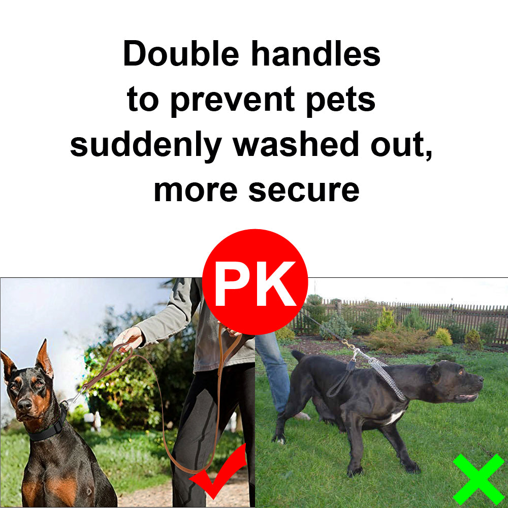 Geniune Leather Pet Dog Leash Rope Pet K9 Training