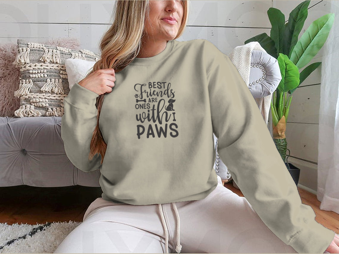 Best Friends Are Ones With Paws Inspirational Quote About Pets Modern