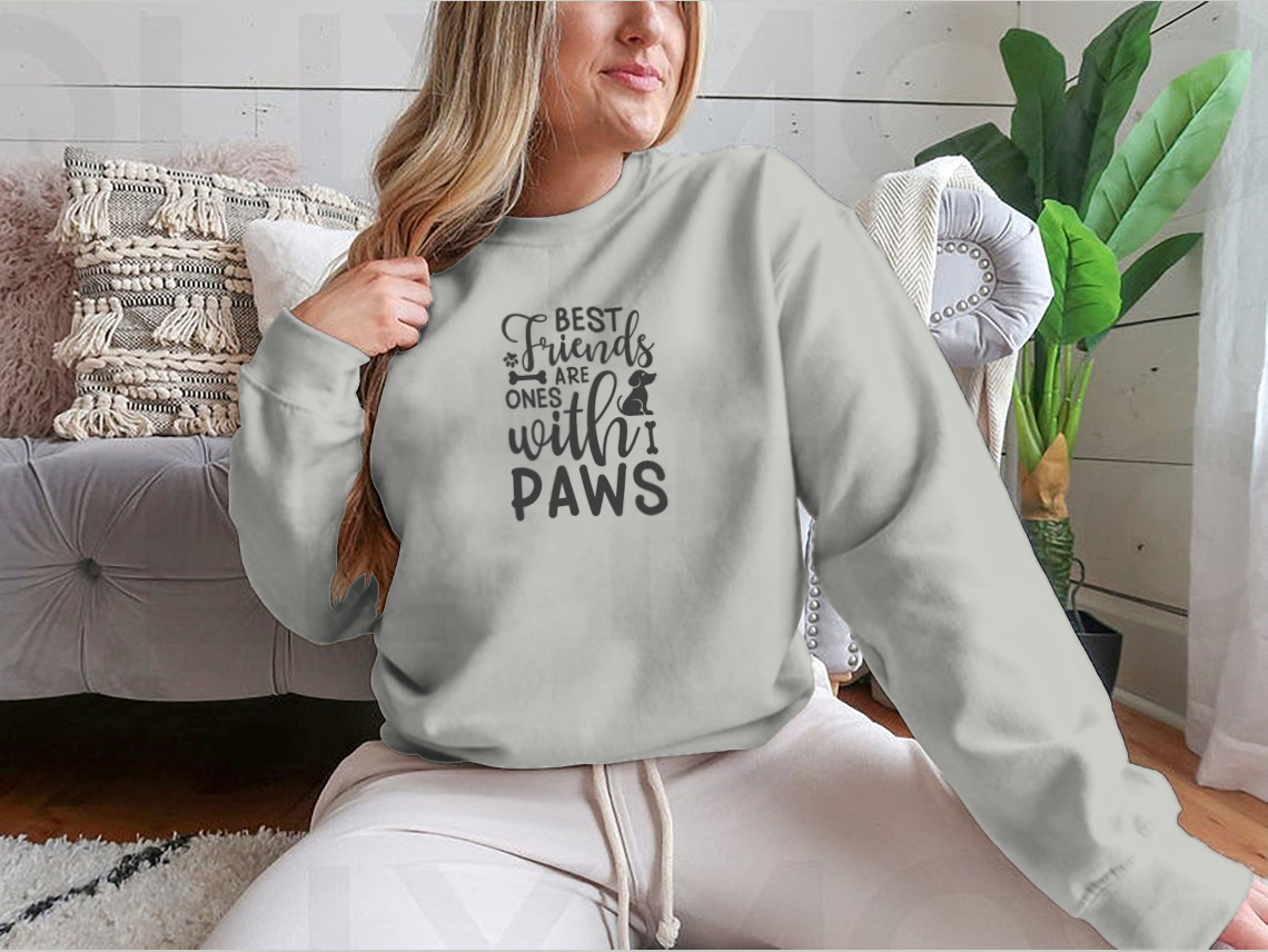 Best Friends Are Ones With Paws Inspirational Quote About Pets Modern